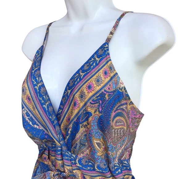 Zury Boho Floral Paisley Ruffle Hem Sundress - Picture 4 of 9